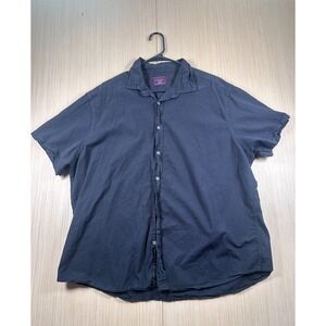 Untuckit Shirt Mens 2XL BLACK Casual Travel‎ Outdoors 100% Cotton Button Up